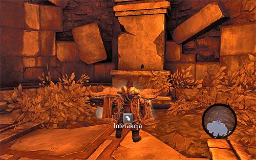 Jeżeli wszystko wykonałeś zgodnie z planem, to duża krata zostanie całkowicie opuszczona i będziesz mógł otworzyć tutejszą skrzynię, odnajdując w niej szkieletowy klucz - Przywróć Górski Ogień (2) | Górski Ogień | Darksiders 2 - Darksiders 2 - poradnik do gry