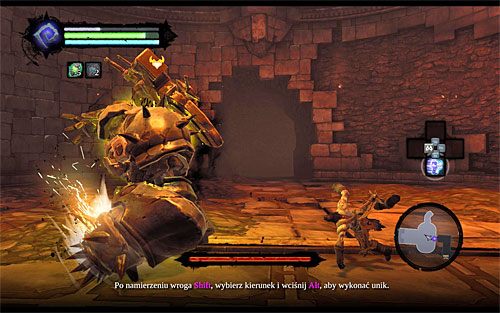 Gharn nie jest szczególnie trudnym przeciwnikiem, ale musisz uważać na jego ataki, gdyż potrafią one odebrać Śmierci dużą ilością punktów energii - Boss 3 - Gharn | Górski Ogień | Darksiders 2 - Darksiders 2 - poradnik do gry