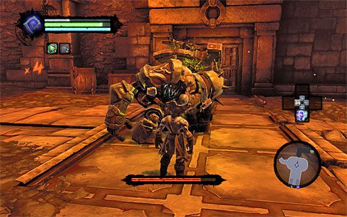 Dodatkowym cechą tego pojedynku są okazjonalne przestoje bossa - Boss 3 - Gharn | Górski Ogień | Darksiders 2 - Darksiders 2 - poradnik do gry