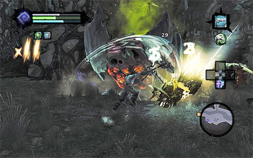 Oprócz drapieżników zajmij się też neutralizacją żądlaków - Znajdź Podmokły Fort | Górskie Łzy | Darksiders 2 - Darksiders 2 - poradnik do gry