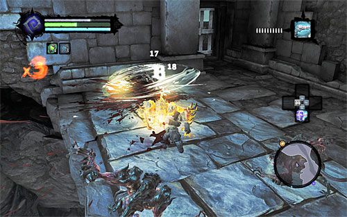 Wejdź do budynku i przygotuj się do stoczenia dość trudnej bitwy - Znajdź Podmokły Fort | Górskie Łzy | Darksiders 2 - Darksiders 2 - poradnik do gry