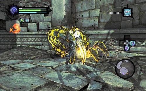 Do bitwy dołączy wkrótce pełniący rolę mini-bossa skalniak - Przywróć Górskie Łzy (1) | Górskie Łzy | Darksiders 2 - Darksiders 2 - poradnik do gry