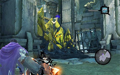 Po wygranej bitwie odszukaj miejsce, z którego można zabierać uśpione cieniobuchy - Znajdź Zagubioną Świątynię | Wiara góry przenosi | Darksiders 2 - Darksiders 2 - poradnik do gry