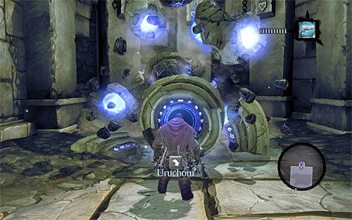 Zacznij oczywiście od rozprawienia się z nowymi splamionymi konstruktami, wśród których znajdują się wojownicy oraz pomocnicy (unikaj w miarę możliwości ataków długodystansowych w ich wykonaniu) - Zbudź konstrukta (1) | Wiara góry przenosi | Darksiders 2 - Darksiders 2 - poradnik do gry