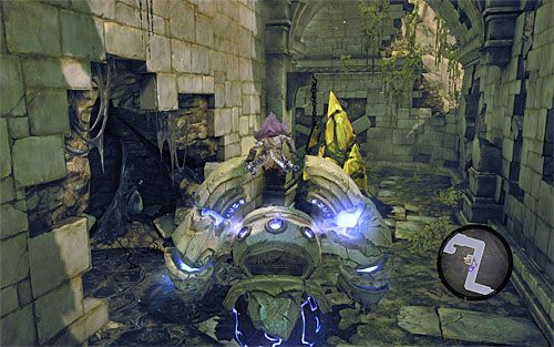 Kontynuuj używanie konstrukta, kierując się nim na południe i następnie skręcając na zachód - Zbudź konstrukta (1) | Wiara góry przenosi | Darksiders 2 - Darksiders 2 - poradnik do gry