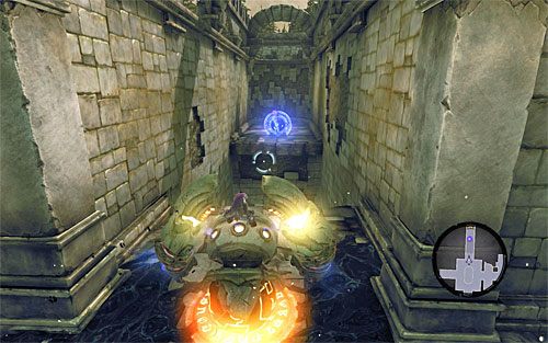 Powróć ponownie do swojego konstrukta i zacznij od odczepienia łańcucha (środkowy przycisk myszy) - Zbudź konstrukta (1) | Wiara góry przenosi | Darksiders 2 - Darksiders 2 - poradnik do gry