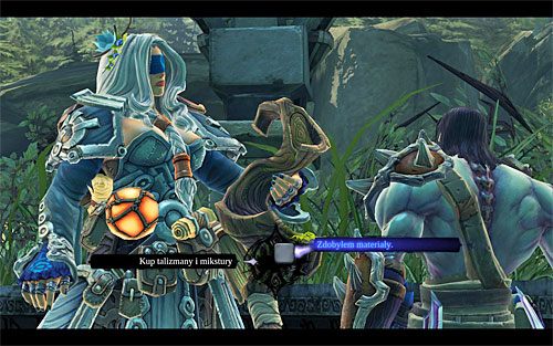 Przenieś się do lokacji [Trójskale] i odszukaj Murię, która powinna przebywać w tym samym miejscu, czyli w południowo-zachodniej części Trójskala - Szamańska sztuka | ZADANIA POBOCZNE | Darksiders 2 - Darksiders 2 - poradnik do gry