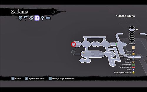 1) Stronicę ukryto w najbardziej wysuniętym na zachód punkcie Złoconej Areny (na drugim piętrze) i żeby odblokować sobie do niej dostęp musisz zwrócić w jej stronę pobliską latarnię, doprowadzając do podniesienia się mostu zwodzonego - Królestwo Umarłych | Księga Umarłych | Darksiders 2 - Darksiders 2 - poradnik do gry