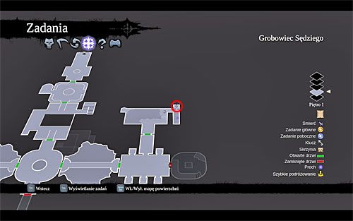 1) Stronicę ukryto we wschodniej części lochu, czyli w miejscu poszukiwań drugiej zagubionej duszy - Królestwo Umarłych | Księga Umarłych | Darksiders 2 - Darksiders 2 - poradnik do gry