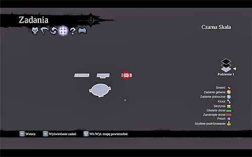 4) Stronicę odnajdziesz na najniższym poziomie centralnego pomieszczenia Czarnej Skały i możesz do niej dotrzeć dopiero w samej końcówce eksploracji fortecy - Kraniec Cieni | Księga Umarłych | Darksiders 2 - Darksiders 2 - poradnik do gry