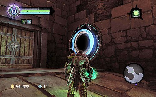 Możesz już powrócić do interaktywnych zaczepów i przedostać się do zachodniej części pieczary - Zakątek - eksploracja dolnych poziomów lochu | DODATKOWE LOKACJE - Darksiders 2 - poradnik do gry