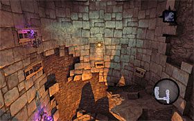 8) Zaczekaj aż Śmierć dotrze do nowej krawędzi i doskocz do tej, która położona jest jeszcze wyżej - Szrama - początkowa i centralna część lochu | DODATKOWE LOKACJE - Darksiders 2 - poradnik do gry