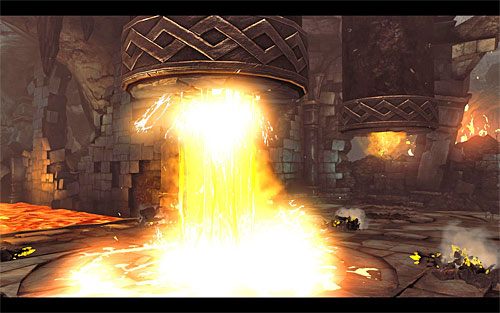 Wspomniana bitwa jest dwuczęściowa i początkowo nie musisz się jakoś specjalnie starać, bo będziesz zajmował się wyłącznie eliminowaniem spaczonych konstruktów wojowników - Szrama - dotarcie do miejsca pobytu Ghorna | DODATKOWE LOKACJE - Darksiders 2 - poradnik do gry