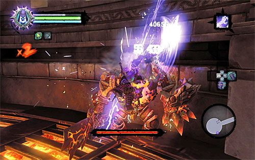 W trakcie pojedynku z Ghornem radzę pomagać sobie Uchwytem Śmierci, tak by przyciągać się do niego po każdym nietrafionym ataku - Szrama - dotarcie do miejsca pobytu Ghorna | DODATKOWE LOKACJE - Darksiders 2 - poradnik do gry