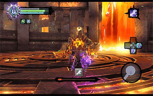 Kontynuuj atakowanie mini-bossa do momentu pozbawienia go niemal całego paska zdrowia - Szrama - dotarcie do miejsca pobytu Ghorna | DODATKOWE LOKACJE - Darksiders 2 - poradnik do gry