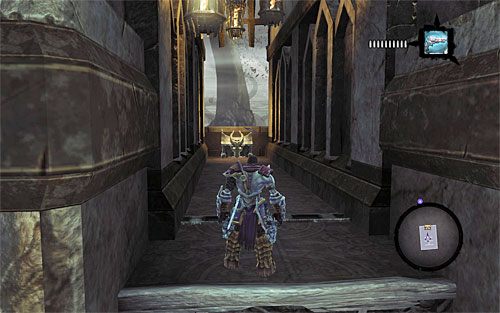 Na sam koniec przedostań się na najwyższy balkonik (ten z obróconym już wcześniej posągiem) - Wyłom - eksploracja ruin | DODATKOWE LOKACJE | Darksiders 2 - Darksiders 2 - poradnik do gry