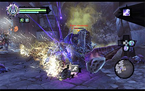 Po dotarciu do przepaści wybierz tunel prowadzący na południowy-zachód - Oko zwiadowcy - eksploracja Kościarni | DODATKOWE LOKACJE | Darksiders 2 - Darksiders 2 - poradnik do gry