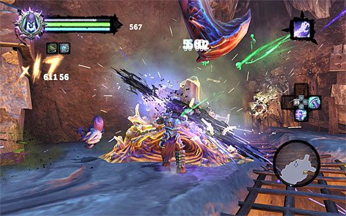 Tuż po rozpoczęciu walk skup się wyłącznie na zniszczeniu znajdujących się w okolicy czterech kopców, powstrzymując tym samym inwazję zwykłych skarabeuszy - Oko zwiadowcy - eksploracja Kościarni | DODATKOWE LOKACJE | Darksiders 2 - Darksiders 2 - poradnik do gry