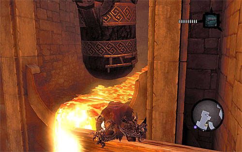 Złap się pobliskiego występu i następnie doskocz do interaktywnej krawędzi - Zbudź Wartownika (1) | Serce Góry | Darksiders 2 - Darksiders 2 - poradnik do gry