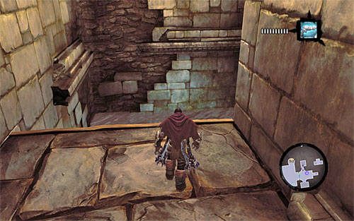 Zlokalizuj ścianę, przy której znajduje się interaktywna krawędź i przedostań się do niej - Zbudź Wartownika (1) | Serce Góry | Darksiders 2 - Darksiders 2 - poradnik do gry