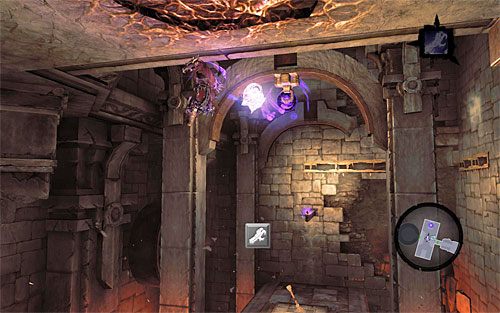 Sterowana postać powinna dolecieć do interaktywnych pnączy - Zbudź Wartownika (2) | Serce Góry | Darksiders 2 - Darksiders 2 - poradnik do gry