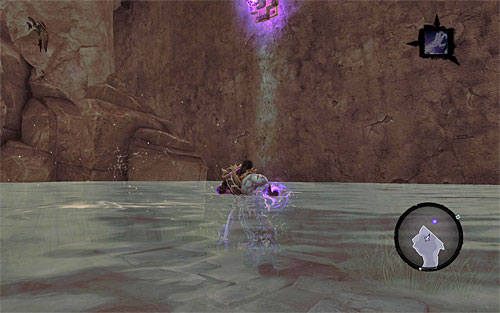 Dopiero teraz wskocz do wody i podpłyń do wysokiego muru - Zbudź Wartownika (3) | Serce Góry | Darksiders 2 - Darksiders 2 - poradnik do gry