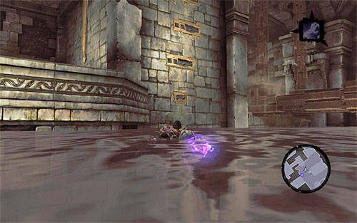 Po znalezieniu się w sali z trzema opuszczonymi mostami zwodzonymi będziesz musiał rozwiązać prostą zagadkę dotyczącą odblokowania przejścia dla Karna - Zbudź Wartownika (3) | Serce Góry | Darksiders 2 - Darksiders 2 - poradnik do gry