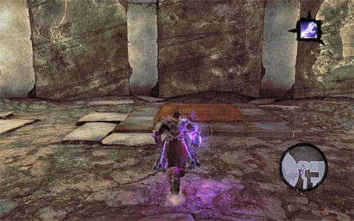 Przejdź przez tunel, po czym skieruj się w prawo i ponownie wybierz północny tunel, z którego już wcześniej korzystałeś - Zbudź Wartownika (3) | Serce Góry | Darksiders 2 - Darksiders 2 - poradnik do gry