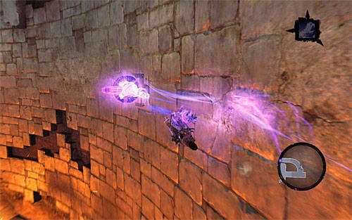 Wychyl się w lewo i przystąp do długiego biegu po ścianie - Zbudź Wartownika (3) | Serce Góry | Darksiders 2 - Darksiders 2 - poradnik do gry