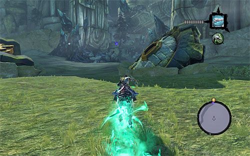 Po dotarciu do doliny wybierz się na północ, korzystając z dużego przejścia, które zostało odblokowane przez uzdrowionego Wartownika (powyższy screen) - Drzewo Życia - Udaj się do Drzewa Życia | Władca Kości | Darksiders 2 - Darksiders 2 - poradnik do gry