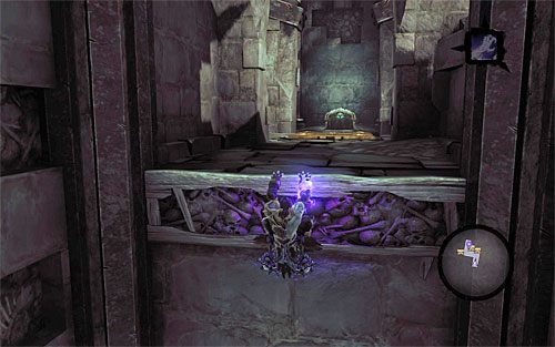 Zacznij przemieszczać się teraz ku górze, wykorzystując po drodze jeszcze jeden zaczep - Znajdź Wiekuisty Tron (1) | Władca Kości | Darksiders 2 - Darksiders 2 - poradnik do gry