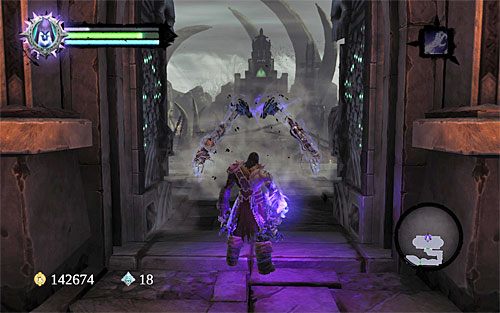 Zlikwiduj szkieleta okupującego ten balkonik i zajrzyj do skrzyni - Znajdź Wiekuisty Tron (2) | Władca Kości | Darksiders 2 - Darksiders 2 - poradnik do gry