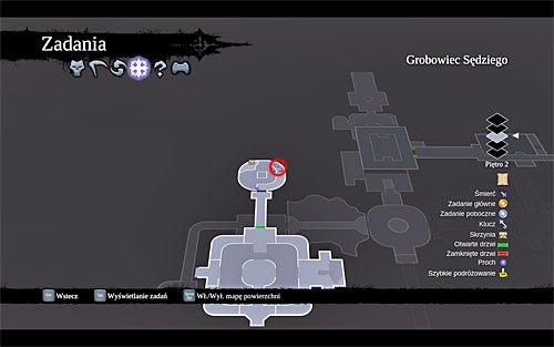 1) Artefakt możesz odnaleźć w zachodniej części lochu, czyli w miejscu poszukiwań pierwszej zagubionej duszy - Khagoth (miejsca odnajdywania artefaktów) | Zaginione artefakty | Darksiders 2 - Darksiders 2 - poradnik do gry