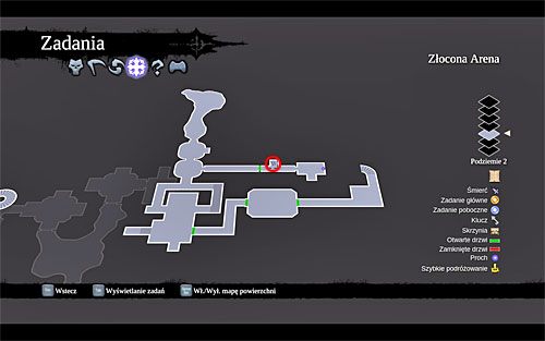 1) Zwój odnajdziesz w trakcie eksploracji wschodniej części Złoconej Areny, a konkretnie w drodze powrotnej już po zdobyciu pierwszego Kamienia Ożywienia - Królestwo Umarłych (miejsca odnajdywania zwojów Szafarza) | Zdobycz Kanclerza - Darksiders 2 - poradnik do gry