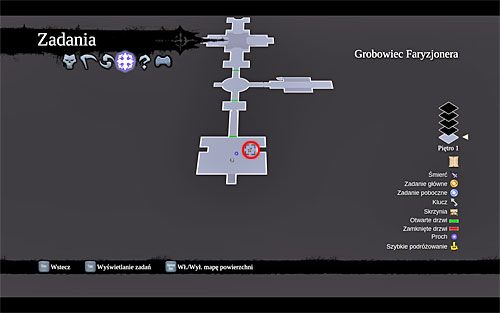 2) Zwój odnajdziesz w pomieszczeniu piwniczym na pierwszym piętrze grobowca, do którego można się przedostać dopiero po odblokowaniu możliwości korzystania z usług pierwszego Martwego Lorda (czyli po pokonaniu Faryzjonera) - Królestwo Umarłych (miejsca odnajdywania zwojów Szafarza) | Zdobycz Kanclerza - Darksiders 2 - poradnik do gry