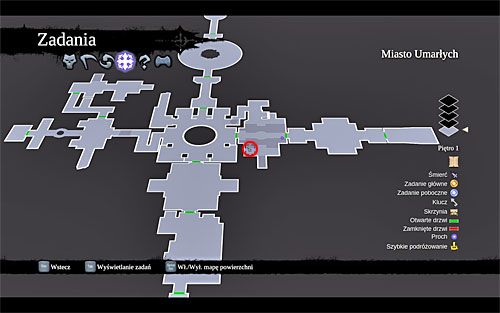 1) Zwój odnajdziesz we wschodniej części Miasta Umarłych, a konkretnie w dużej sali z obrotowym mostem - Królestwo Umarłych (miejsca odnajdywania zwojów Szafarza) | Zdobycz Kanclerza - Darksiders 2 - poradnik do gry