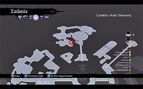 1) Zwój odnajdziesz w północnej części cytadeli, a konkretnie w obszarze, w którym rozwiązuje się skomplikowaną zagadkę związaną z obracaniem płytami z nieaktywnymi portalami - Bezświetle (miejsca odnajdywania zwojów Szafarza) | Zdobycz Kanclerza - Darksiders 2 - poradnik do gry