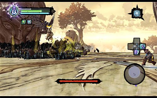 Drugi z głównych ataków Archonta to wysyłanie w stronę sterowanej postaci czarnej mazi i w tym przypadku wykonanie poprawnego uniku nie powinno Ci już przysparzać tylu problemów - Staw czoła Archontowi; Boss 18 - Archont | Skaza herezji | Darksiders 2 - Darksiders 2 - poradnik do gry