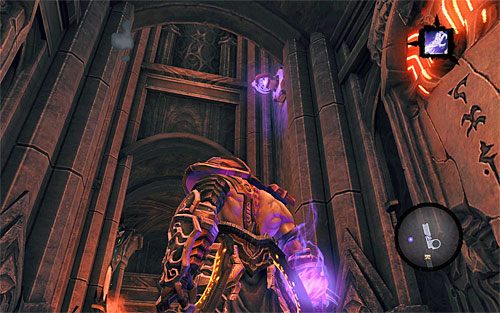 Przesuń się teraz maksymalnie w prawo i wespnij na nową półkę - Znajdź Samaela - wschodnia część Czarnej Skały | Władca Czarnej Skały - Darksiders 2 - poradnik do gry