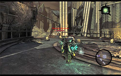 Eksplorację okolicy rozpocznij od zbadania zawartości skrzyni i podniesienia zwoju Szafarza - Znajdź Samaela - wschodnia część Czarnej Skały | Władca Czarnej Skały - Darksiders 2 - poradnik do gry