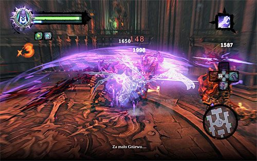 W dalszej części bitwy na arenie pojawią się również żołnierze legionów - Znajdź Samaela - początek | Władca Czarnej Skały | Darksiders 2 - Darksiders 2 - poradnik do gry