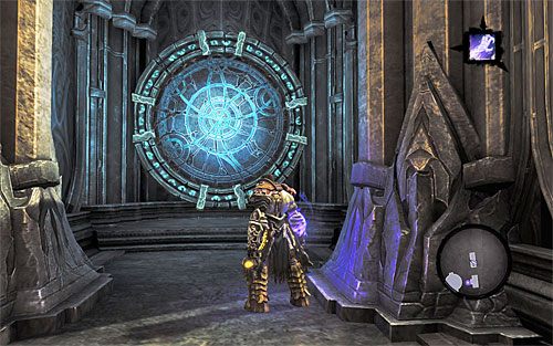Po wyskoczeniu z bramy na początek skieruj się w lewo, czyli na zachód - Znajdź Samaela - koniec | Władca Czarnej Skały | Darksiders 2 - Darksiders 2 - poradnik do gry