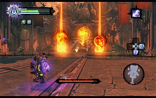 Kontynuuj atakowanie bossa do momentu aż powróci na swój tron - Boss 19 - Samael | Władca Czarnej Skały | Darksiders 2 - Darksiders 2 - poradnik do gry