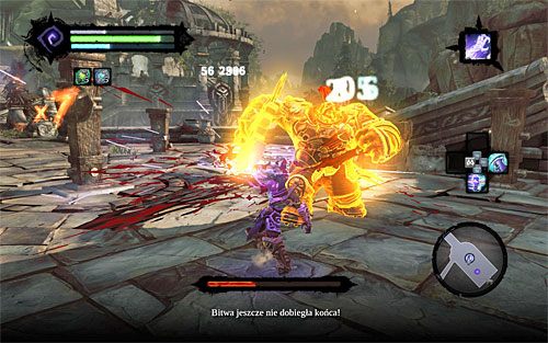 Na przystąpienie do pojedynku z Thanem radzę zdecydować się dopiero w dalszej części gry, a konkretnie po odblokowaniu co najmniej jednego dobrego ciosu specjalnego i pozyskaniu lepszych elementów wyposażenia - Wojowniczy Twórca | ZADANIA POBOCZNE | Darksiders 2 - Darksiders 2 - poradnik do gry