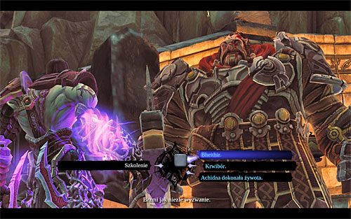 Po wygranym pojedynku ponownie porozmawiaj z Thanem, dzięki czemu nie tylko otrzymasz nagrody (900 punktów doświadczenia, 1200 sztuk złota), ale także będziesz mógł przystąpić do rozwiązywania czterech nowych zadań pobocznych dla Pradawnego - [Znajdź Achidnę i zgładź ją], [Znajdź Bheithir i zgładź j - Wojowniczy Twórca | ZADANIA POBOCZNE | Darksiders 2 - Darksiders 2 - poradnik do gry