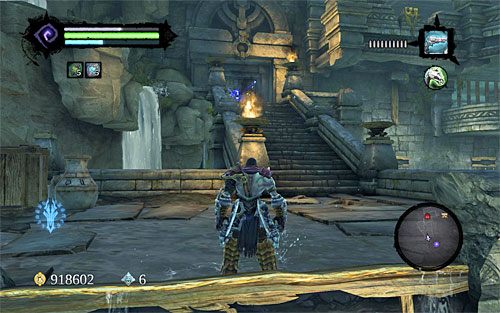 Na sam początek proponuję wskoczyć do zbiornika wodnego znajdującego się bezpośrednio przed ruinami - Grań Płaczu | DODATKOWE LOKACJE | Darksiders 2 - Darksiders 2 - poradnik do gry