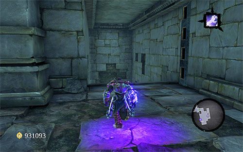 Po wygranym pojedynku rozejrzyj się za dwoma okolicznymi skrzyniami, a następnie wybierz się do pokazanej na powyższym screenie dziury - Grań Płaczu | DODATKOWE LOKACJE | Darksiders 2 - Darksiders 2 - poradnik do gry