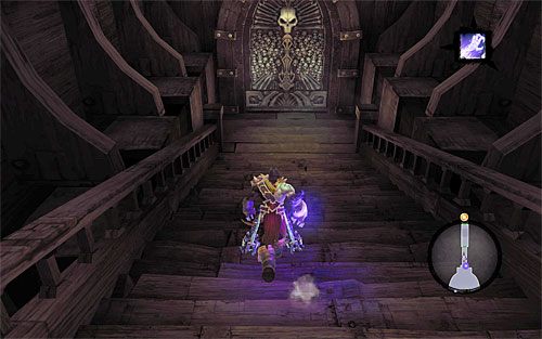 Na Złoconą Arenę zgodnie z podpowiedzią Kanclerza nie musisz przedostać się w oparciu o korzystanie z mapy świata, albowiem [Wiekuisty Tron] w międzyczasie do niej dotarł - Znajdź wejście na Złoconą Arenę | Królewska zapłata | Darksiders 2 - Darksiders 2 - poradnik do gry