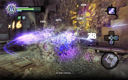 Po zlikwidowaniu pierwszej grupy masowo zaczną atakować Cię wyskakujące ze ścian szkielety - Przyzwij Mistrza Areny (2) | Królewska zapłata | Darksiders 2 - Darksiders 2 - poradnik do gry