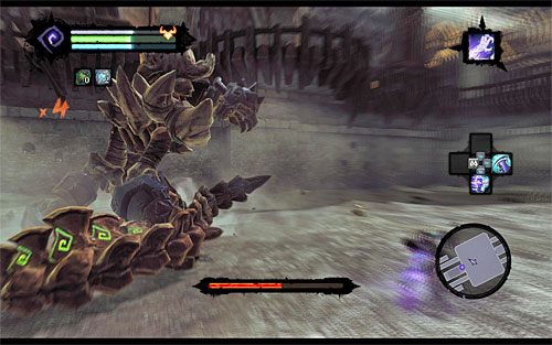 Po tym jak boss powróci do większej formy awansujesz do TRZECIEJ CZĘŚCI pojedynku - Boss 8 - Chrzęściej | Królewska zapłata | Darksiders 2 - Darksiders 2 - poradnik do gry